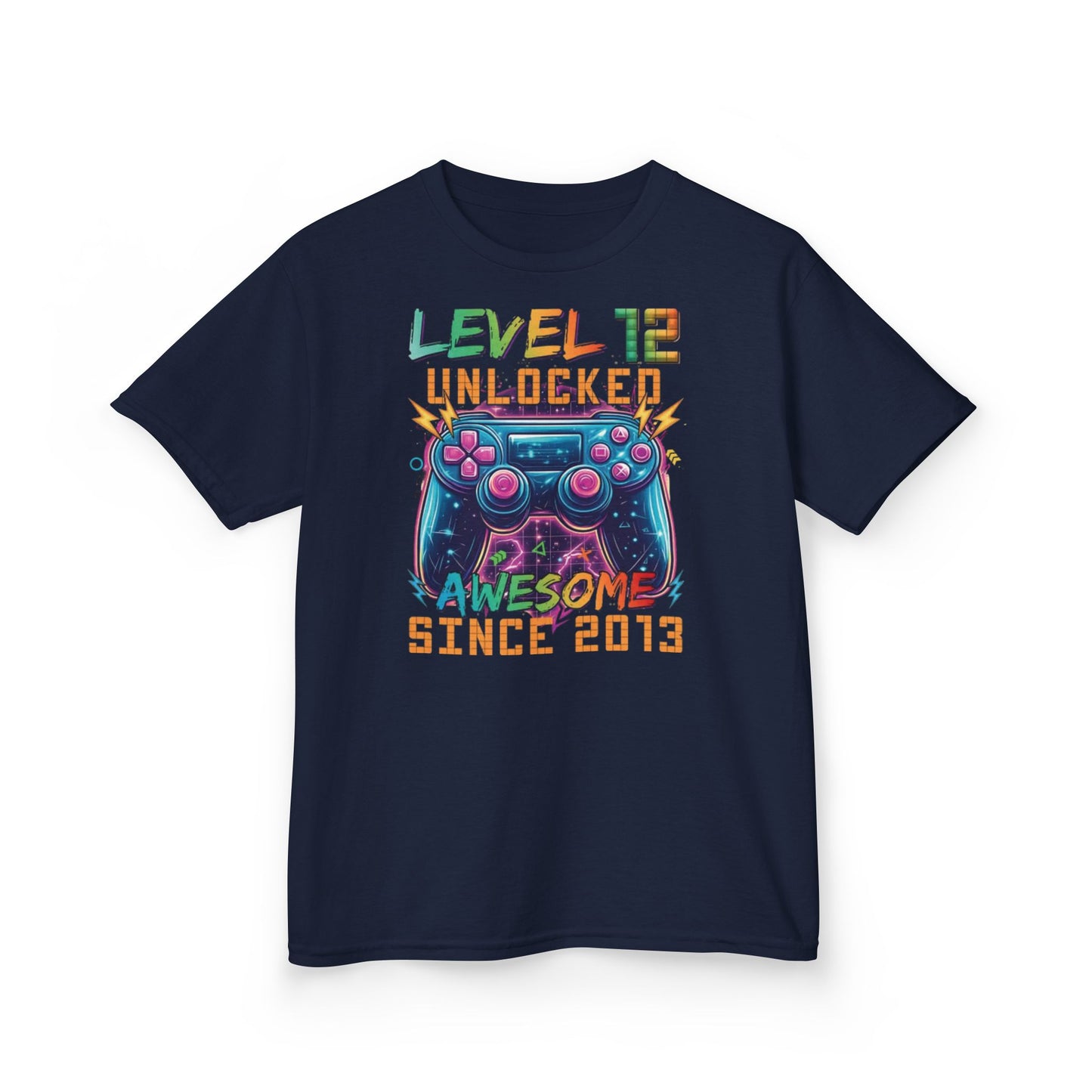 Level 12 Unlocked Kids Gaming Tee, Birthday Gift for Boys, Video Game T-Shirt, Awesome Since 2012, Fun Kids Apparel