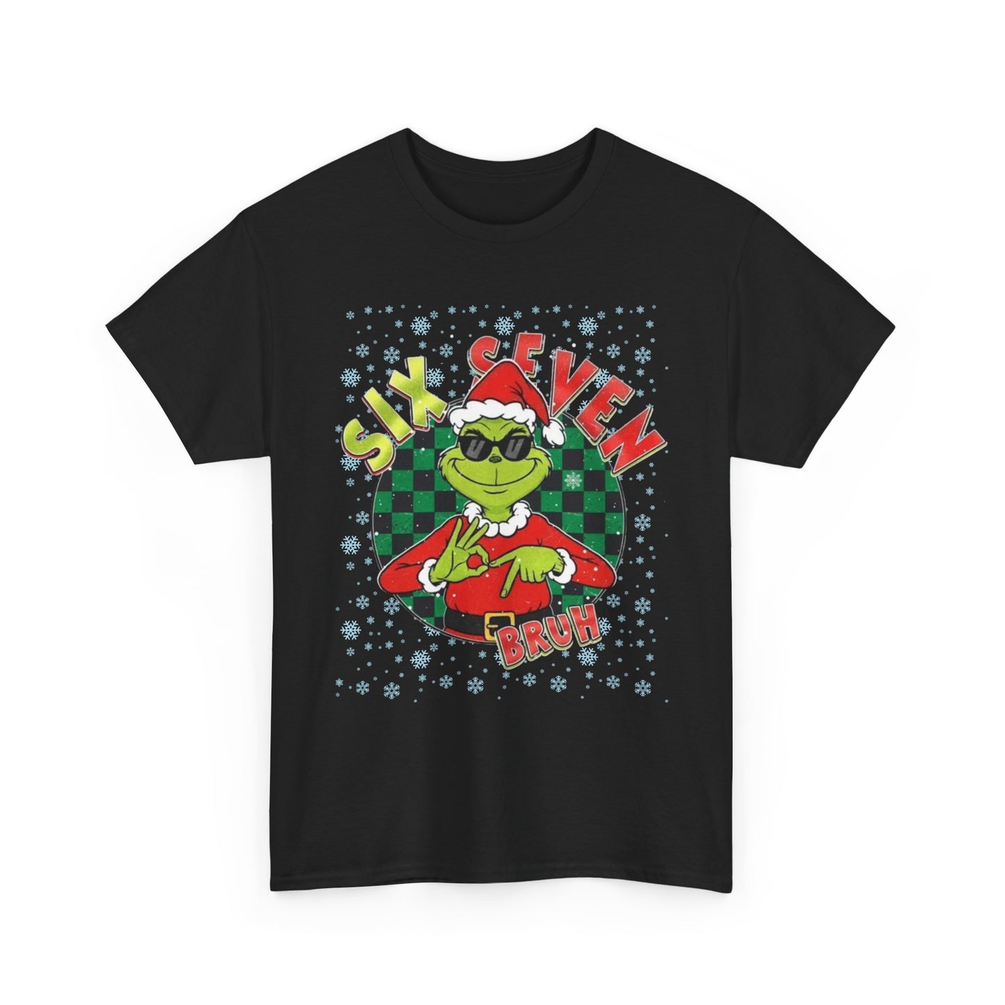 Grinch Holiday Tee – 'Six Seven' Festive Graphic Christmas T-Shirt