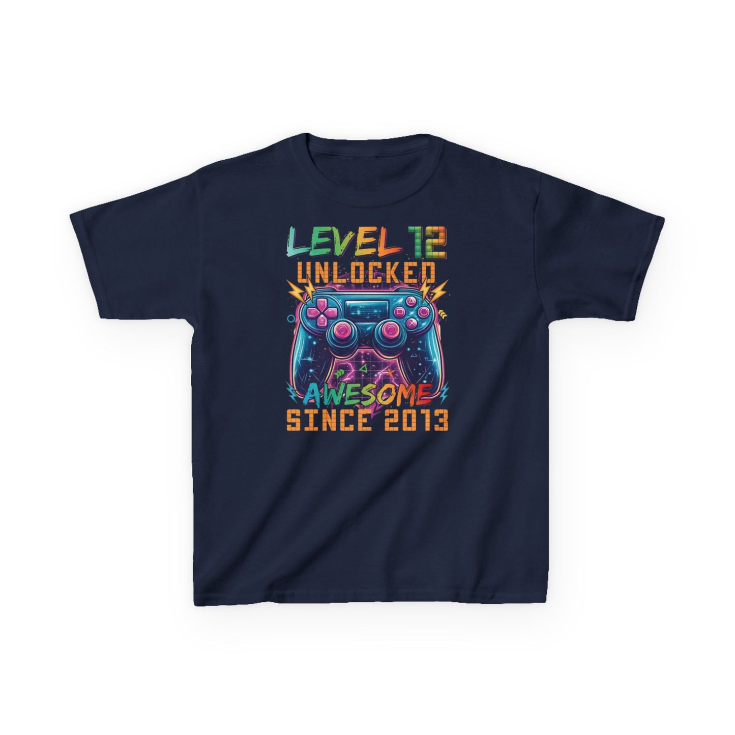 Level 12 Unlocked Kids Gaming Tee, Birthday Gift for Boys, Video Game T-Shirt, Awesome Since 2012, Fun Kids Apparel