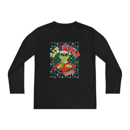 Youth Long Sleeve Tee — "Six Seven Bruh!" Grinch Holiday Graphic