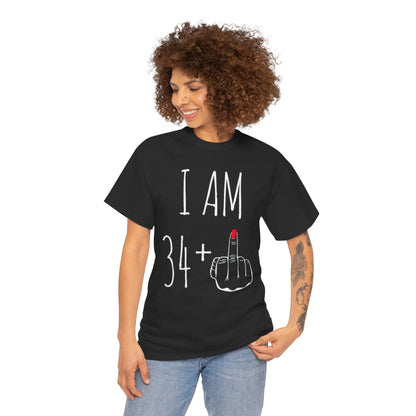 Funny Tee - I Am 34+ Birthday Shirt