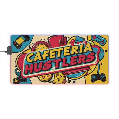 LED Gaming Mouse Pad - Cafeteria Hustlers Design for Gamers