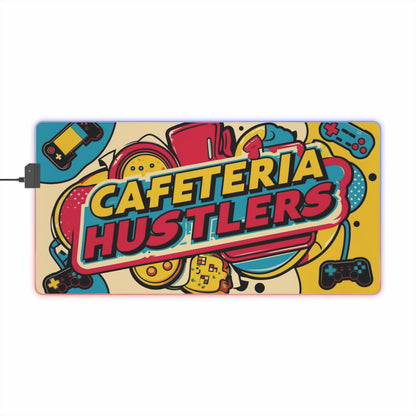 LED Gaming Mouse Pad - Cafeteria Hustlers Design for Gamers