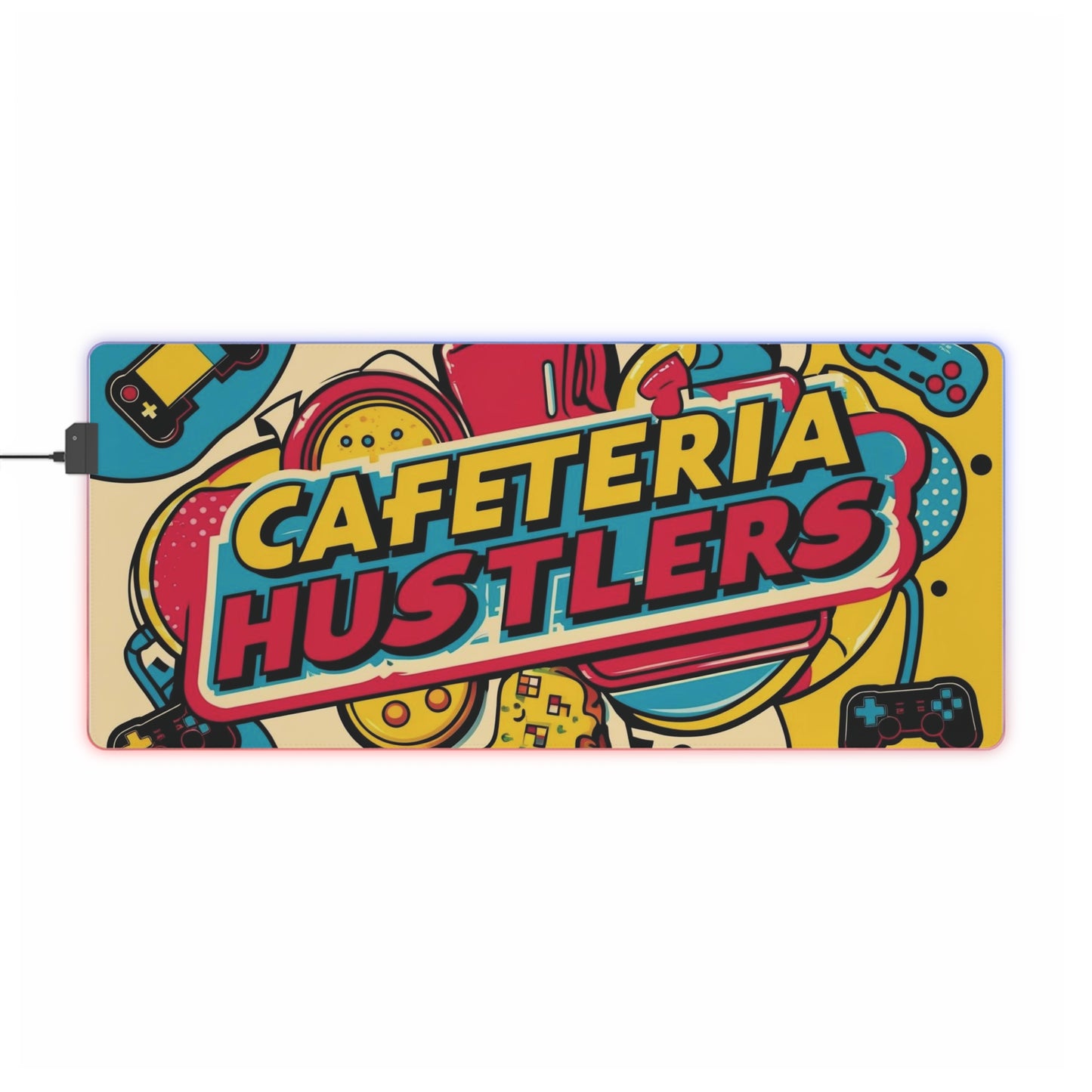 LED Gaming Mouse Pad - Cafeteria Hustlers Design for Gamers