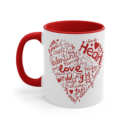 Love Heart Mug, 11oz