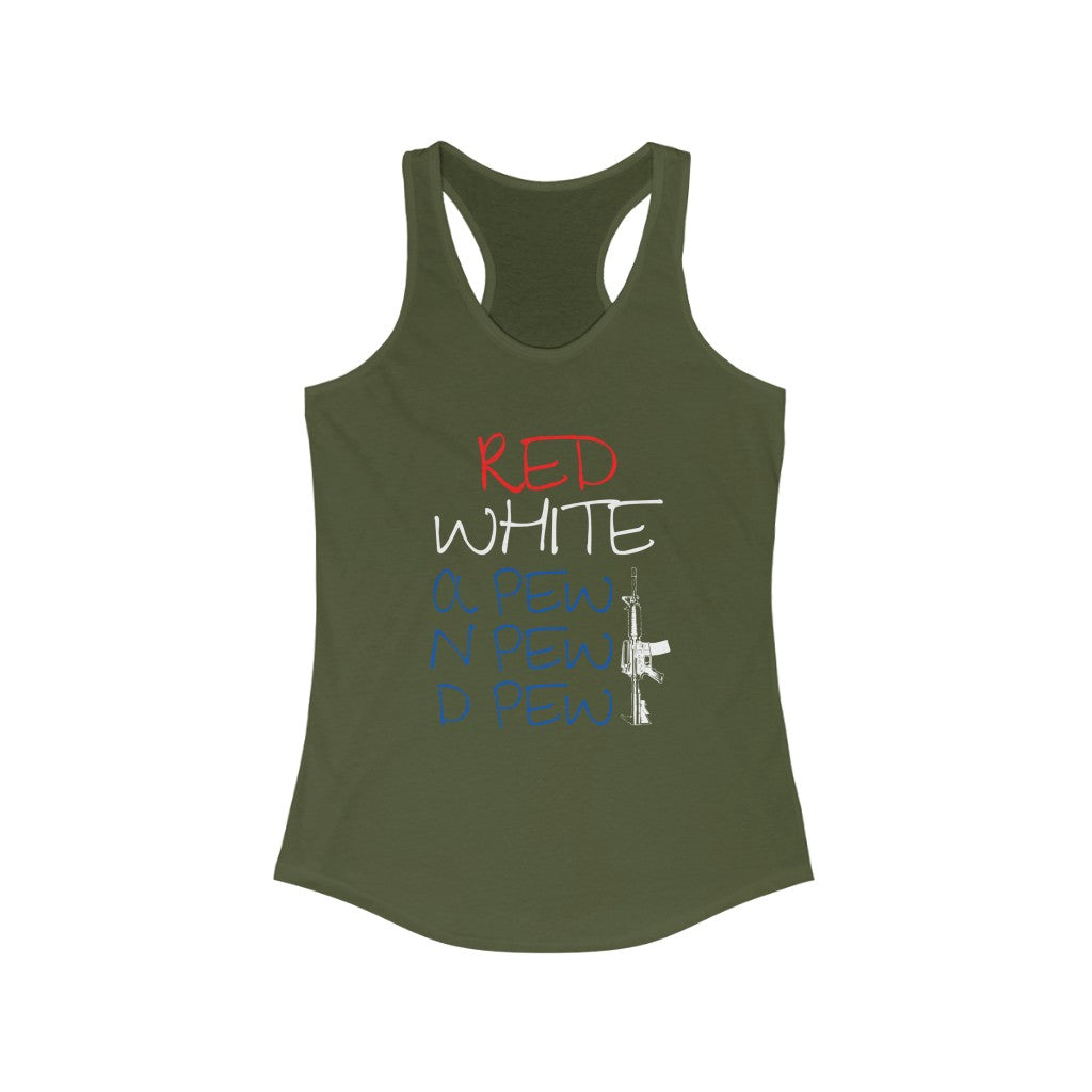 Red White and Pew - Women's Racerback Tank