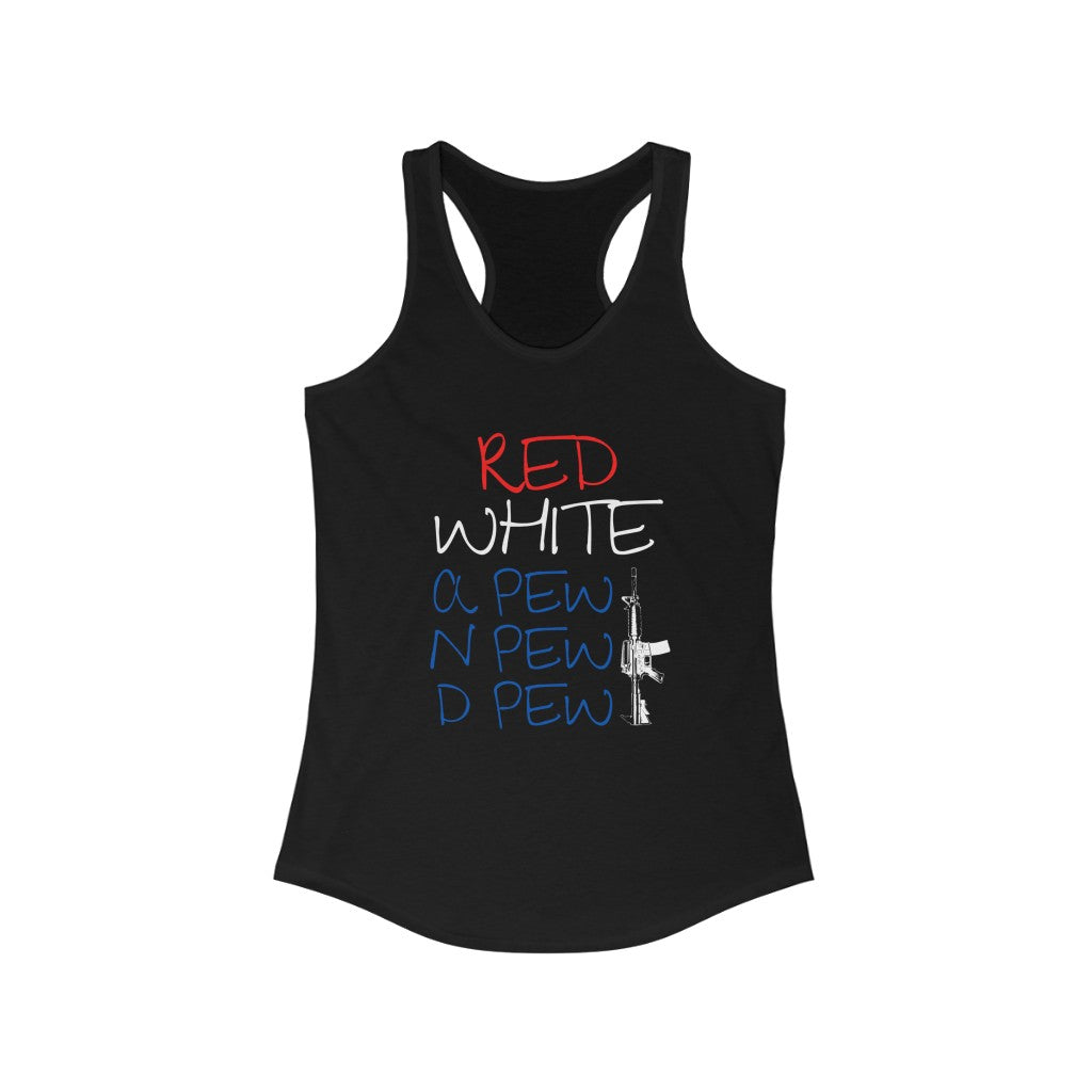 Red White and Pew - Women's Racerback Tank