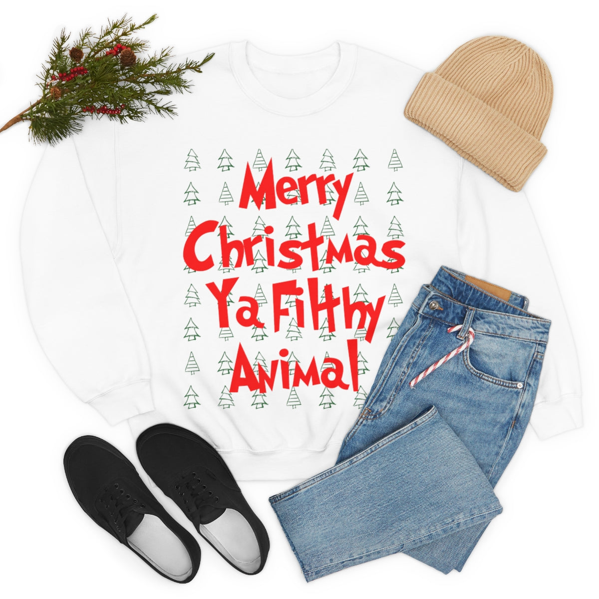 Merry Christmas Ya Filthy Animal - Crewneck Sweatshirt