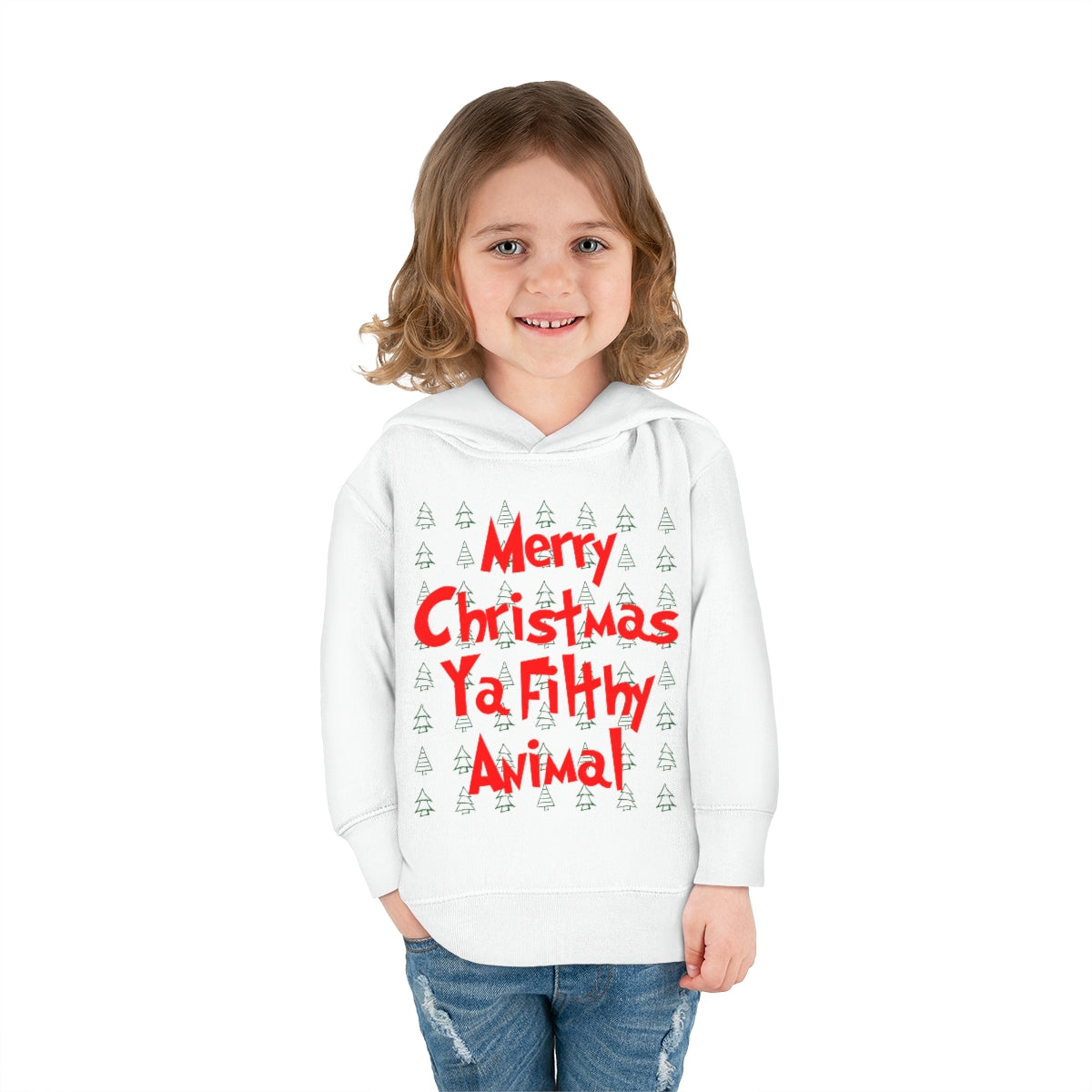 Merry Christmas Ya Filthy Animal - Toddler Hoodie