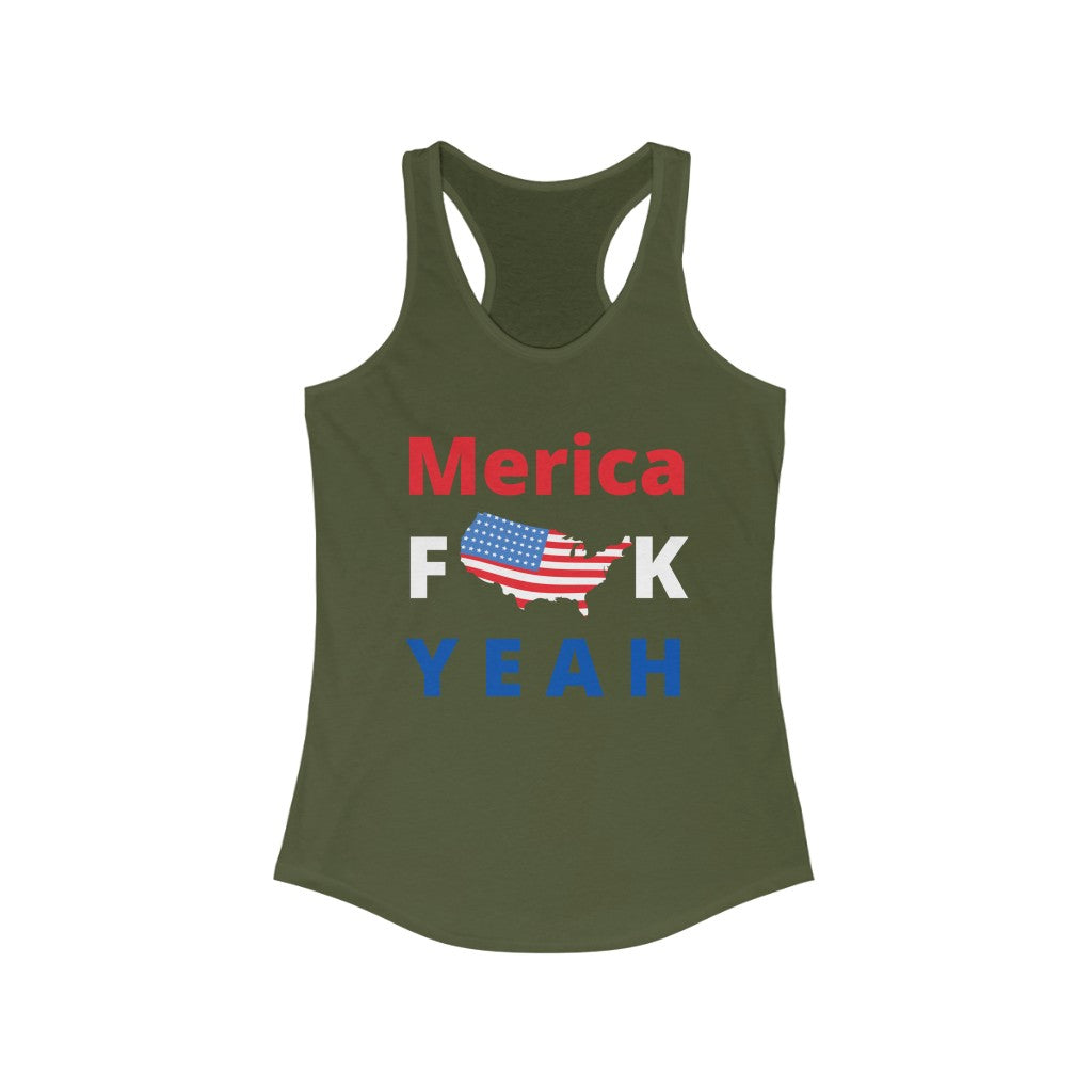 Merica F**K Yeah! - Women's Racerback Tank