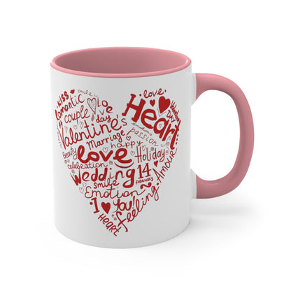 Love Heart Mug, 11oz