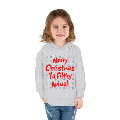 Merry Christmas Ya Filthy Animal - Toddler Hoodie