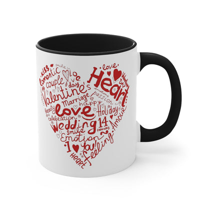 Love Heart Mug, 11oz