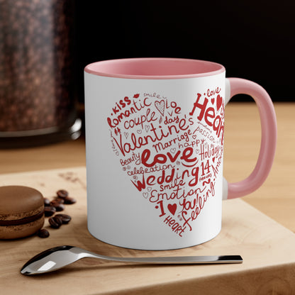 Love Heart Mug, 11oz