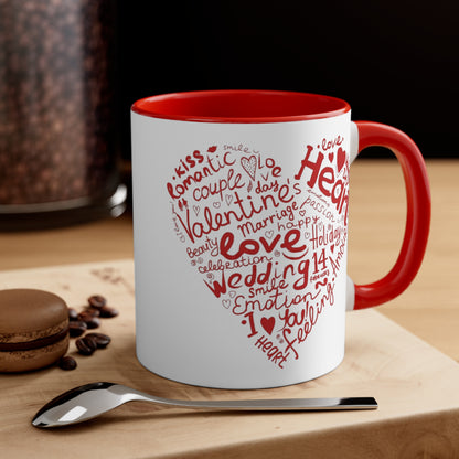 Love Heart Mug, 11oz