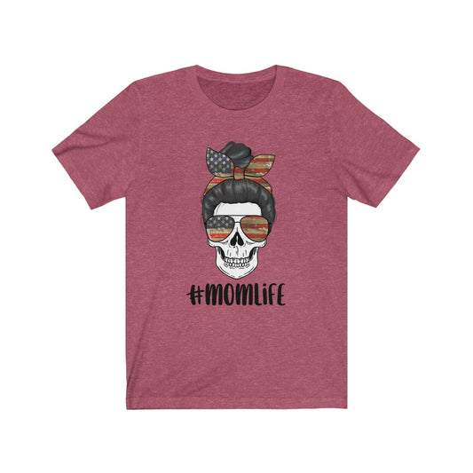 #MomLife USA Skull - Women's Tee