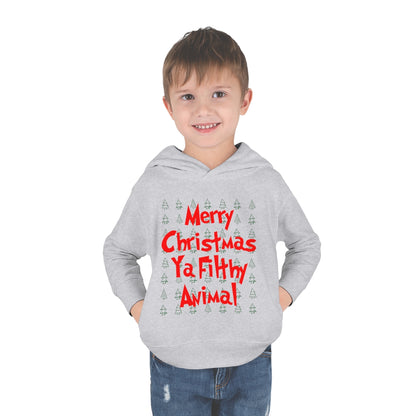 Merry Christmas Ya Filthy Animal - Toddler Hoodie