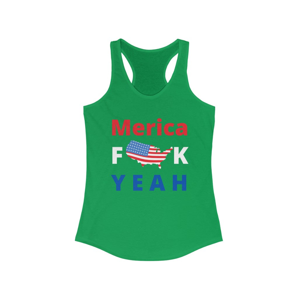 Merica F**K Yeah! - Women's Racerback Tank