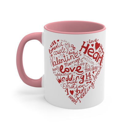 Love Heart Mug, 11oz