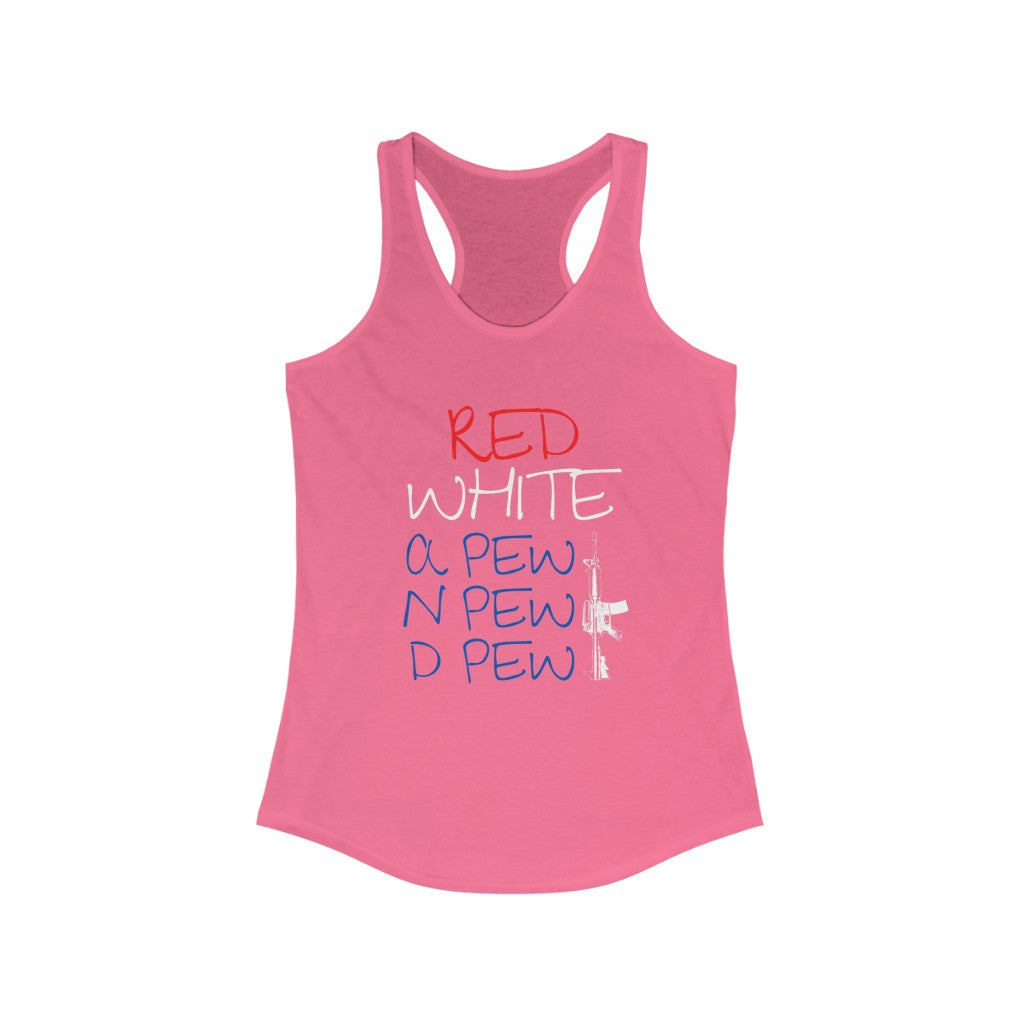 Red White and Pew - Women's Racerback Tank