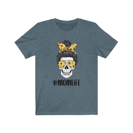 #MomLife Sunflower Skull - Women's Tee