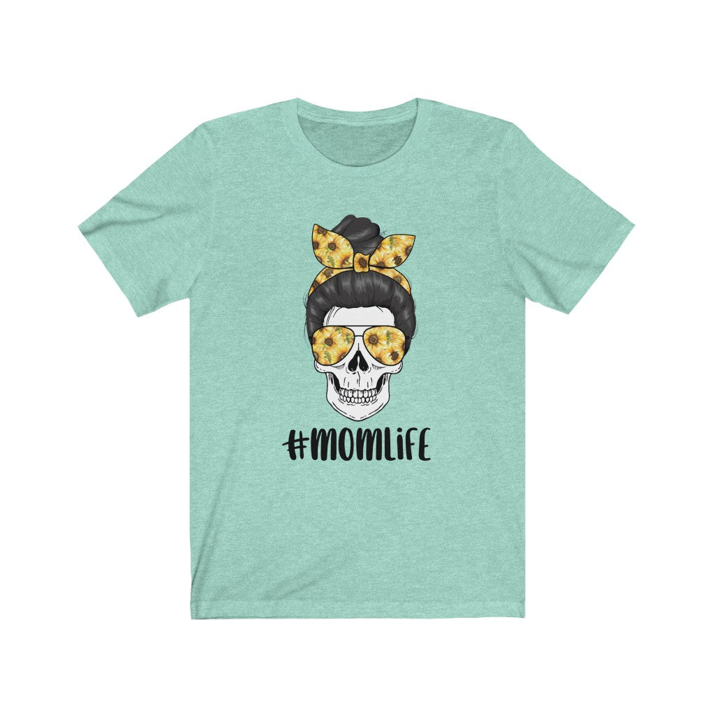 #MomLife Sunflower Skull - Women's Tee