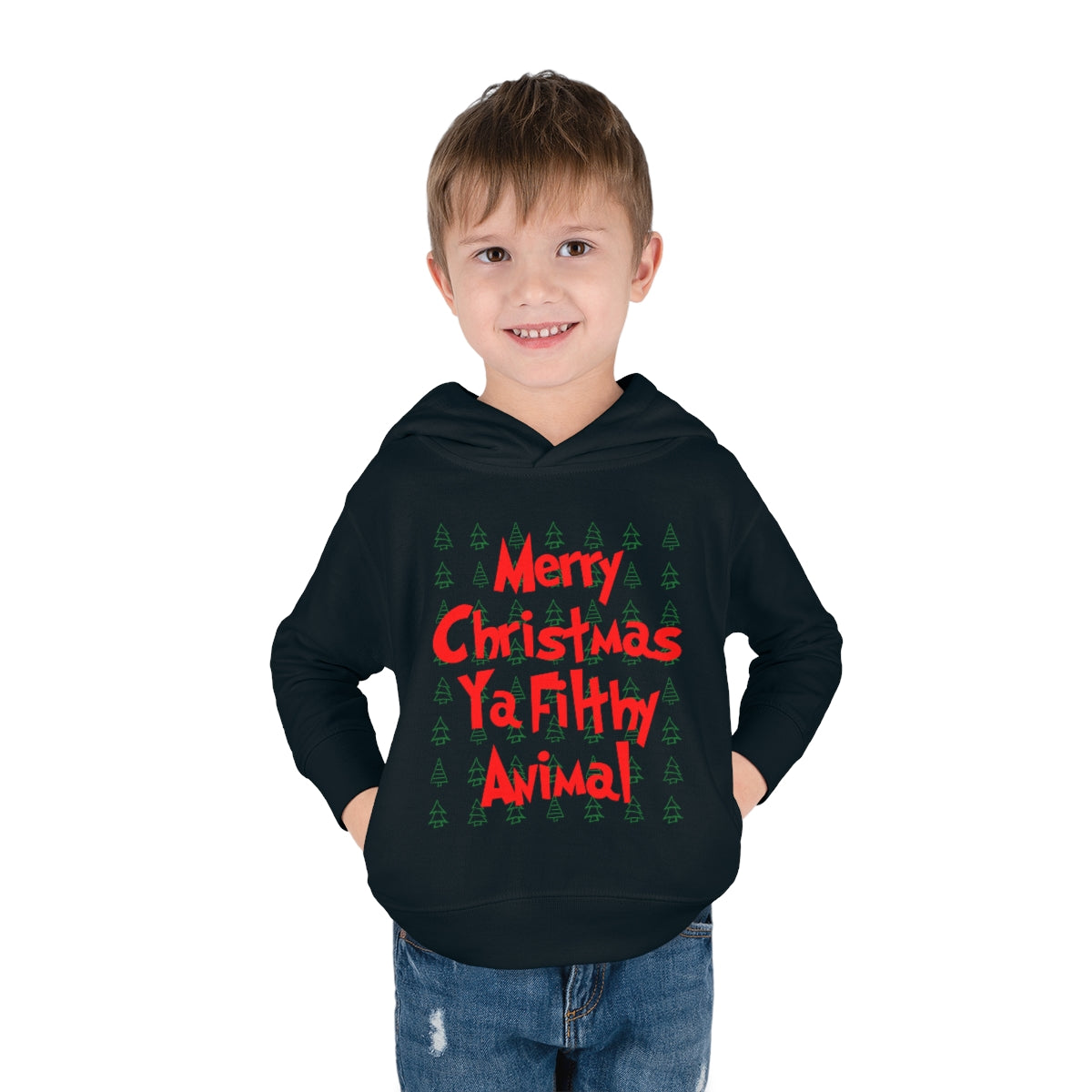 Merry Christmas Ya Filthy Animal - Toddler Hoodie