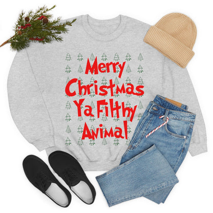 Merry Christmas Ya Filthy Animal - Crewneck Sweatshirt