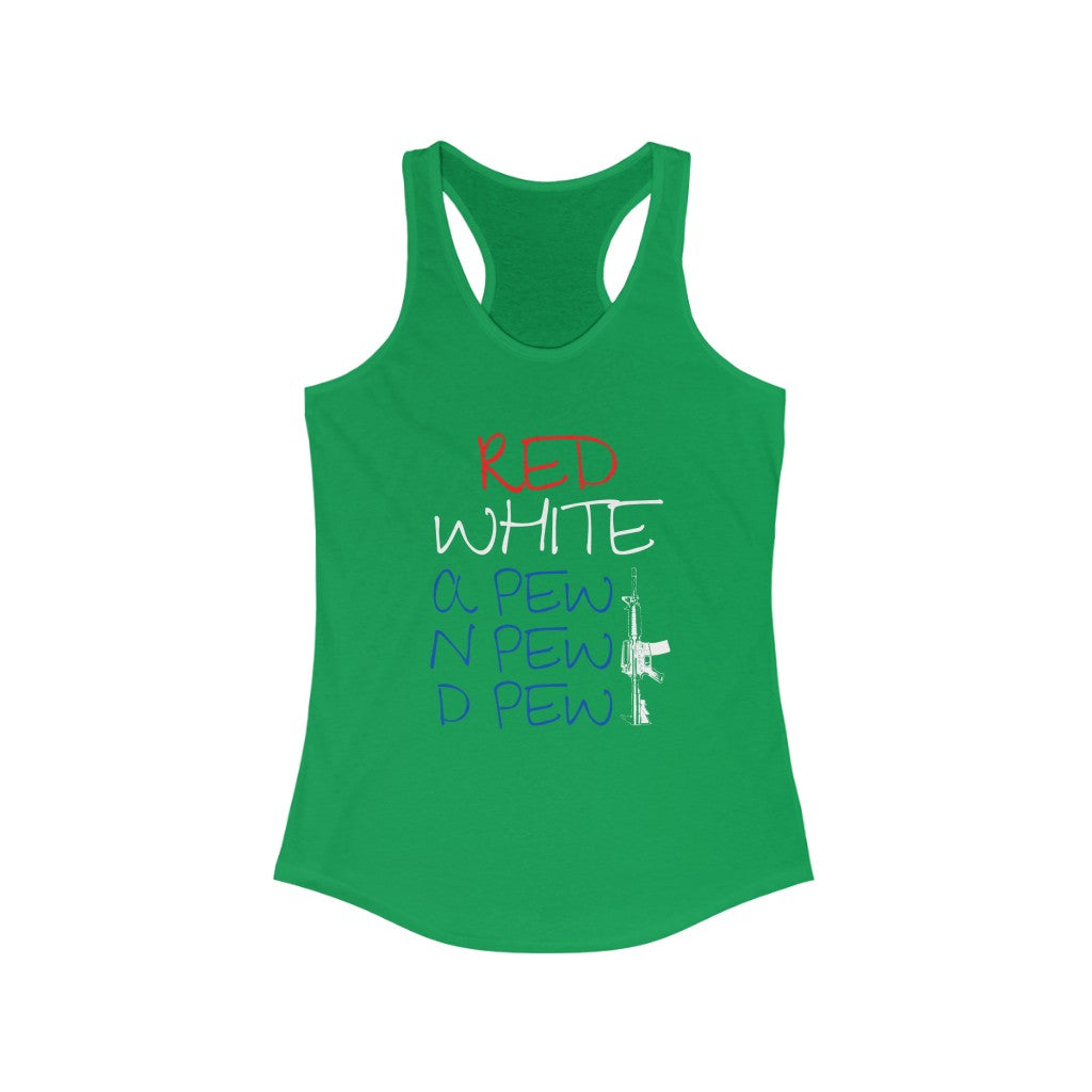 Red White and Pew - Women's Racerback Tank