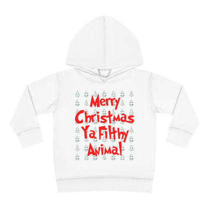 Merry Christmas Ya Filthy Animal - Toddler Hoodie