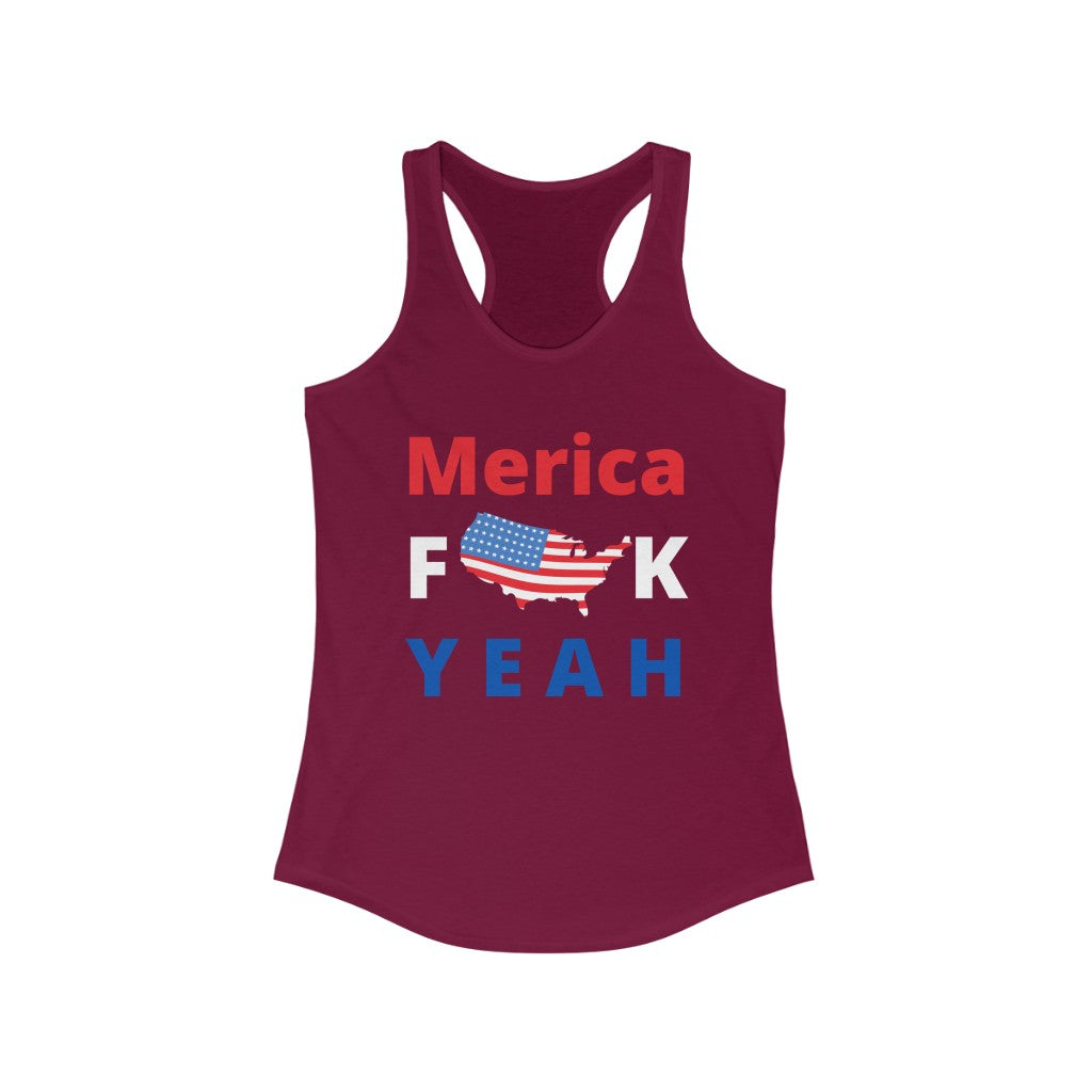 Merica F**K Yeah! - Women's Racerback Tank